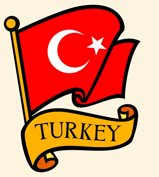 Turkey flag — Stock Vector