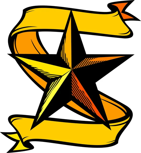 Tatuaje estrella — Vector de stock