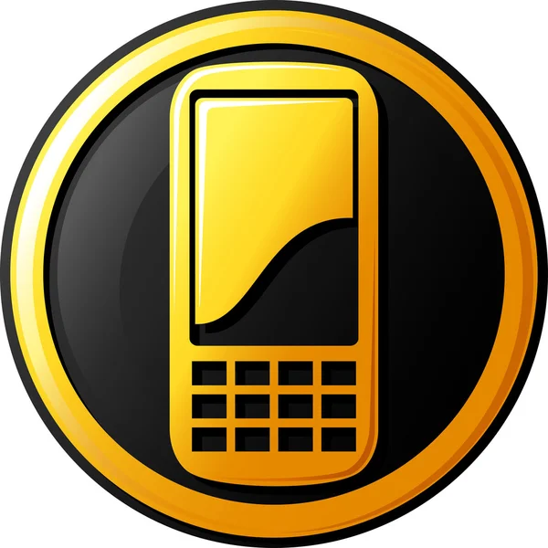 Botão de telefone móvel — Vetor de Stock