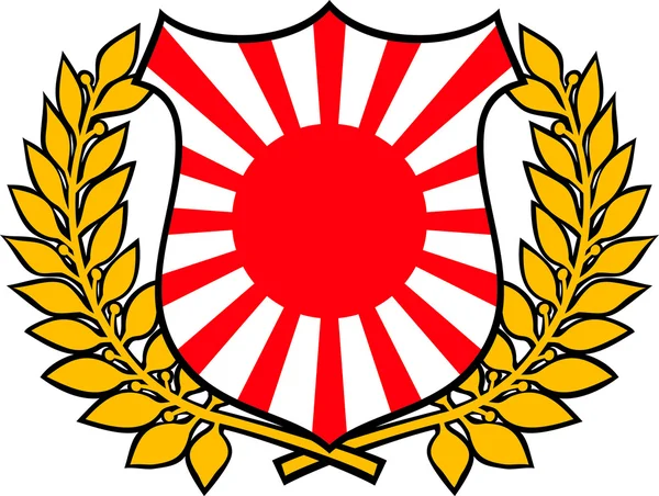 Japonya bayrağı amblemi — Stok Vektör