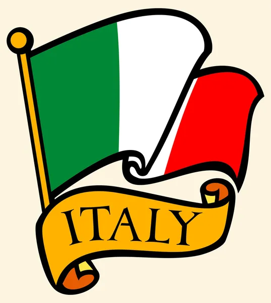 Bandera de Italia — Vector de stock