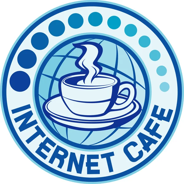 Internet cafè — Vettoriale Stock