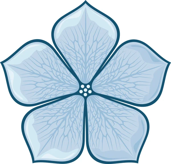 Flor azul — Vector de stock