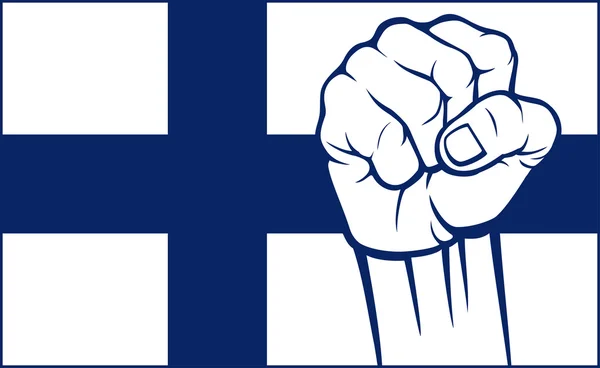 Finland fist (flag of finland) — Stock Vector