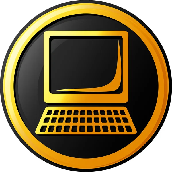 Computer icon (button) — Stock Vector