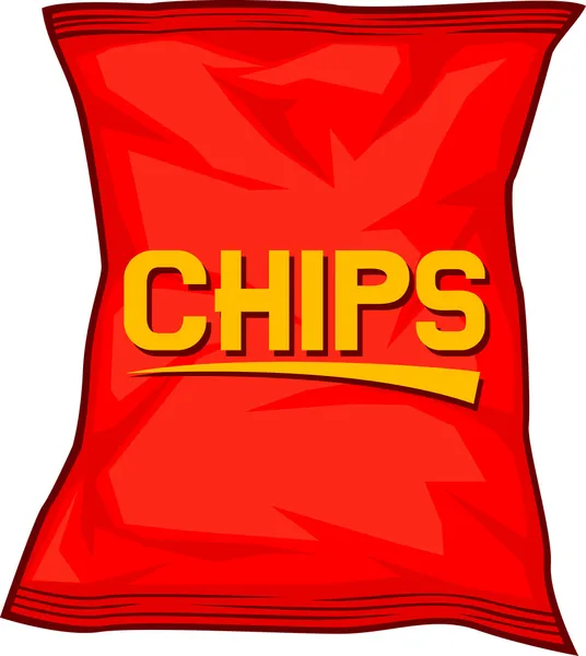 Potato chips tas — Stockvector