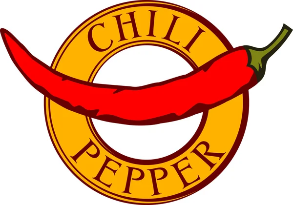 Chilipeppar etikett — Stock vektor