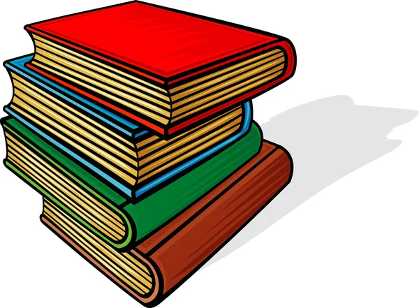 Пачка книг (книги сложены в стопку ) — стоковый вектор