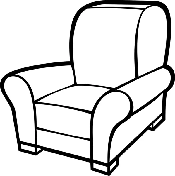 Armchair (leather tub chair) — Stock Vector