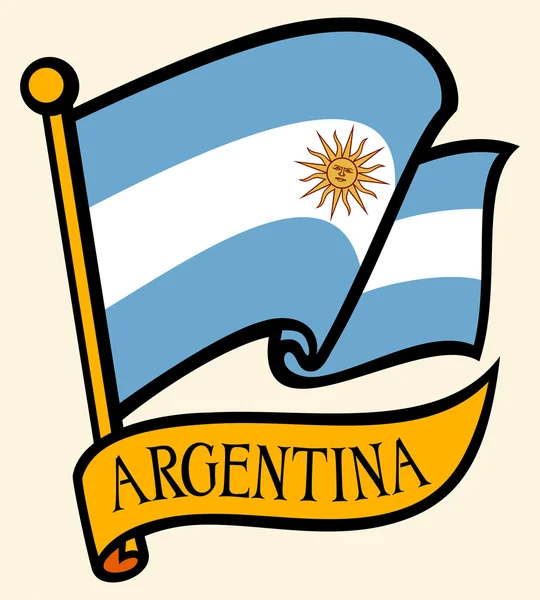 Argentina flagga — Stock vektor