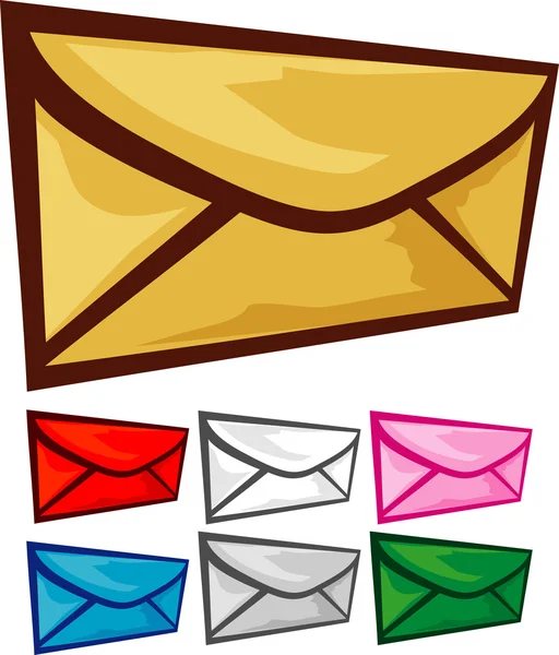 Mail (Envelope) icon set — Stock Vector