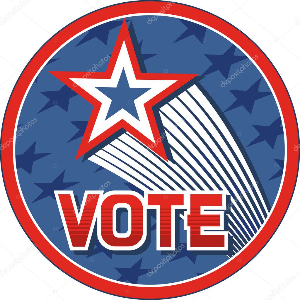 United States of America Elections pins (vote badge, vote design)