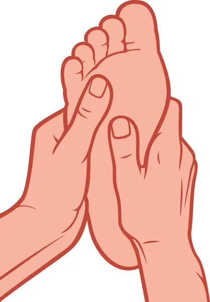Massaggio ai piedi — Vettoriale Stock