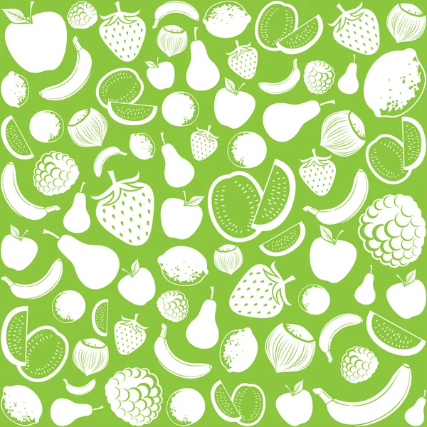 Naadloos patroon met fruit — Stockvector