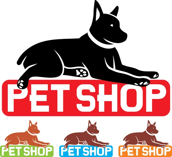 Pet shop label — Stock Vector