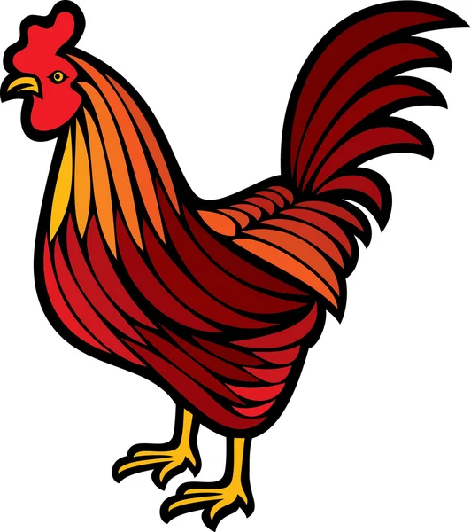 Rooster (cock) — Stock Vector