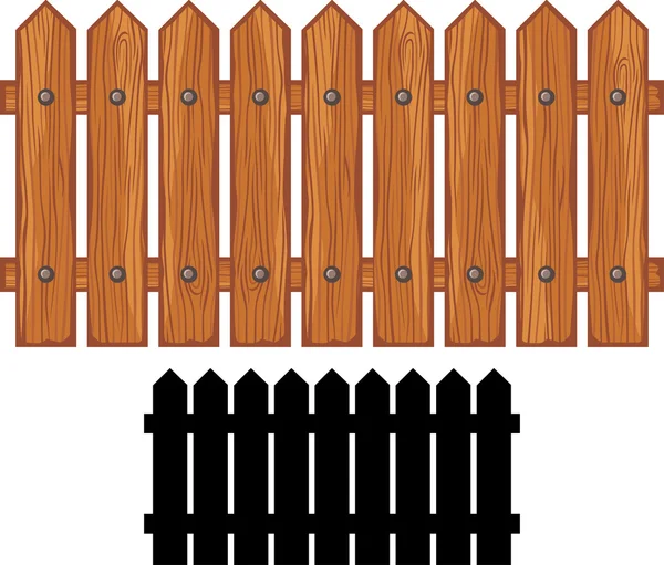 Cerca de madeira —  Vetores de Stock