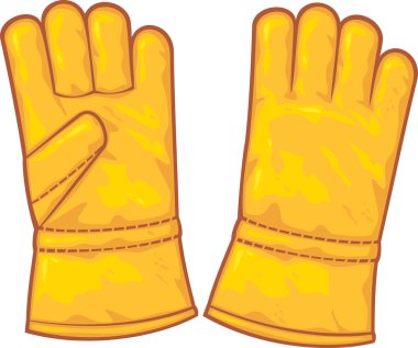 Leather gloves clipart
