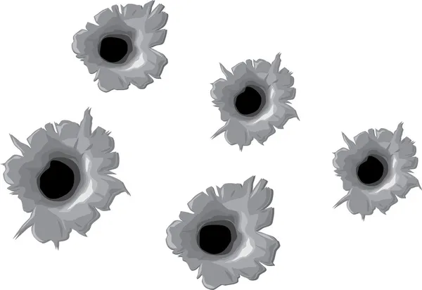 Bullet holes — Stock Vector