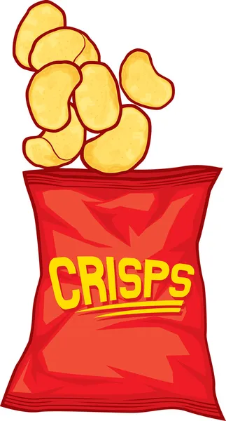 Potato chips bag — Stock Vector