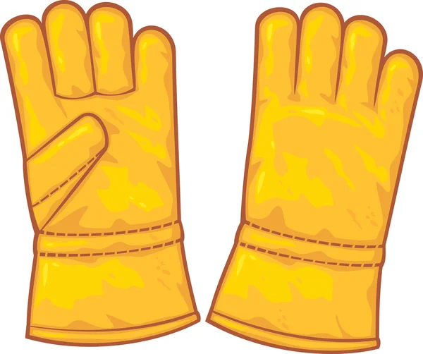 Guantes de cuero — Vector de stock