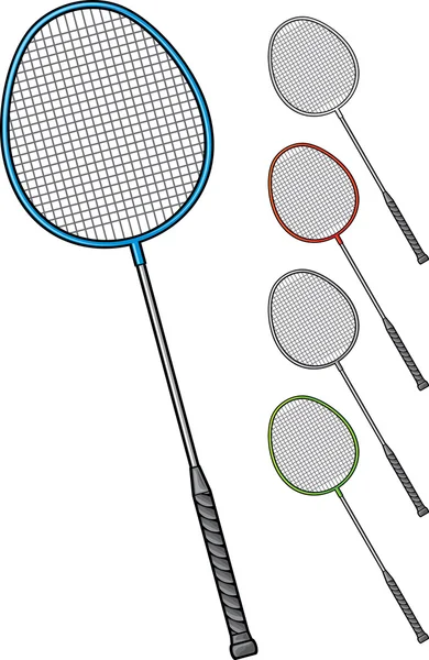 Badminton rackets — Stock Vector