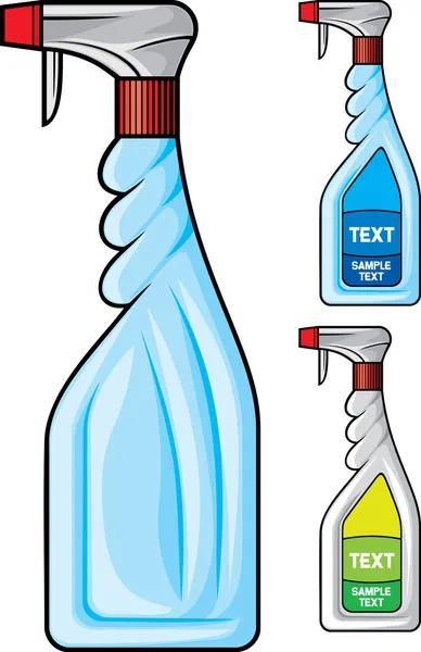 Botella de spray de limpieza — Vector de stock