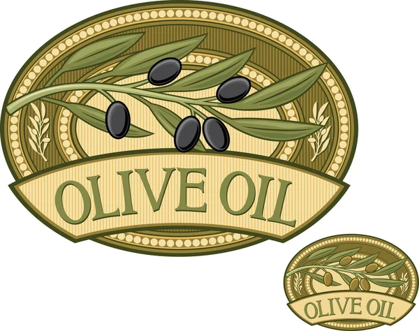 Étiquette huile d'olive — Image vectorielle