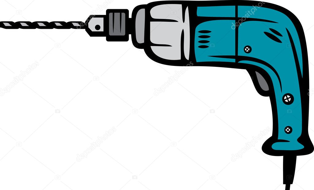 Electric drill — Stock Vector © Tribaliumivanka #32809869