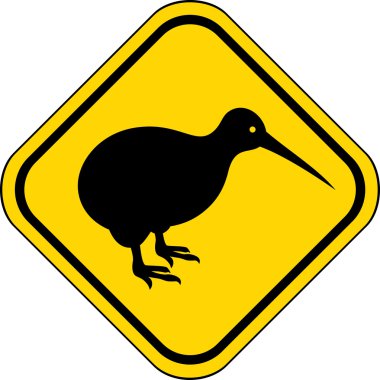 Kiwi road sign clipart