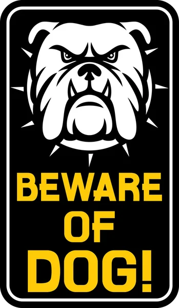 Beware of dog sign — Stock Vector