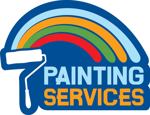 Label services de peinture — Image vectorielle