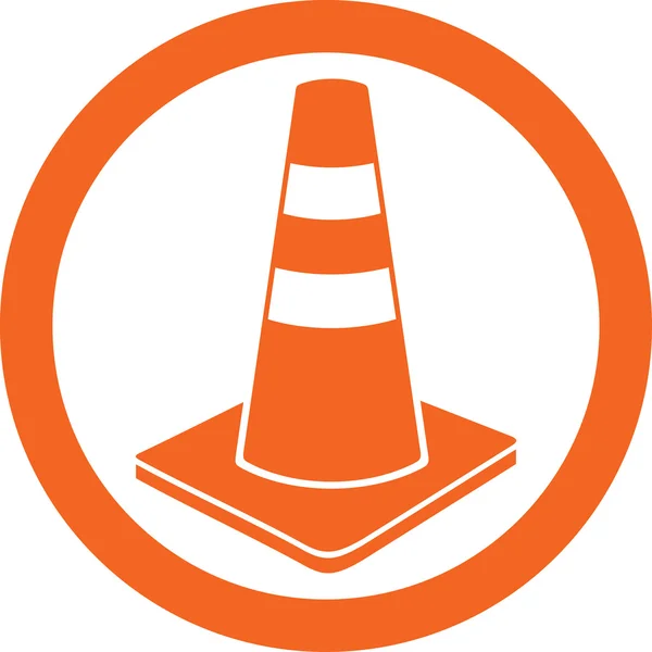 Verkehrskegelsymbol — Stockvektor