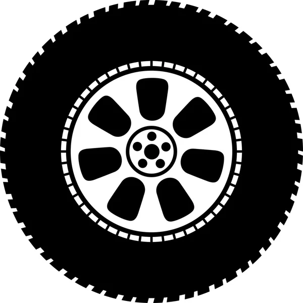 Roda (pneu vetor ) — Vetor de Stock