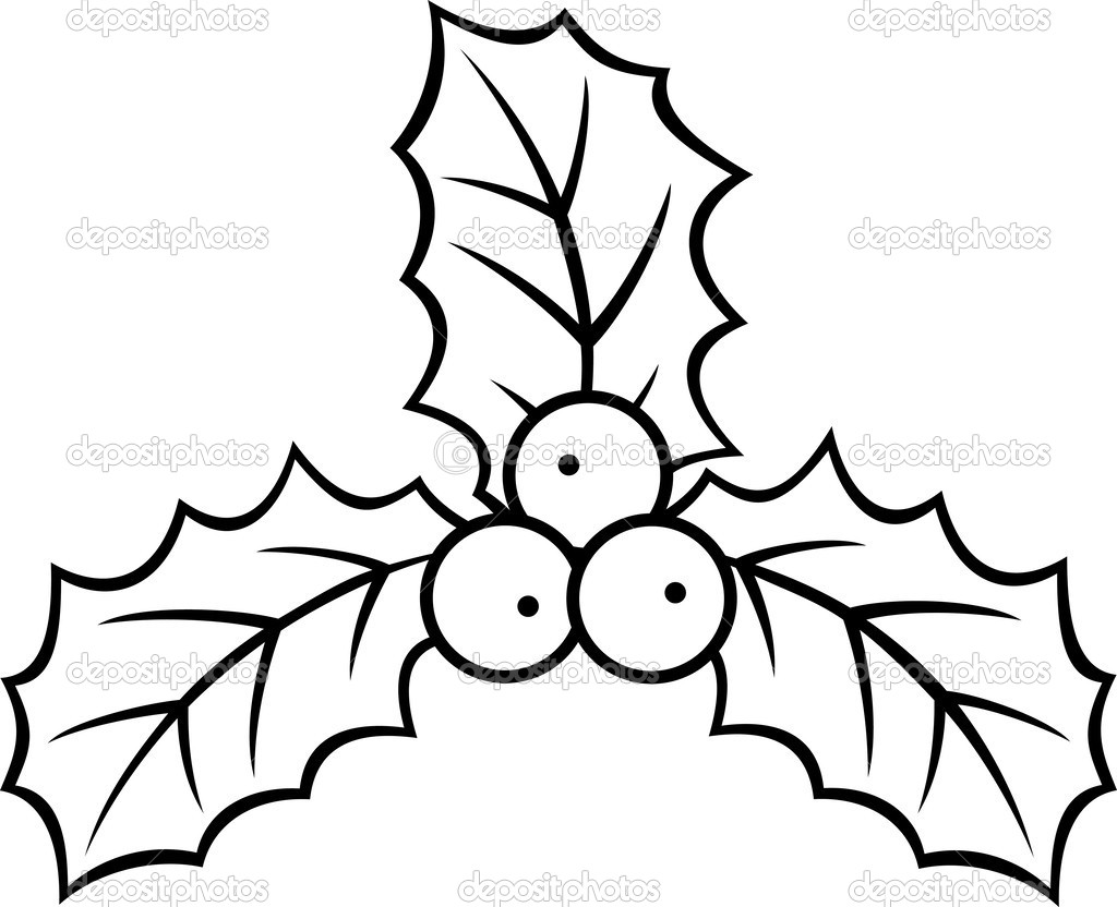Christmas holly berry symbol — Stock Vector