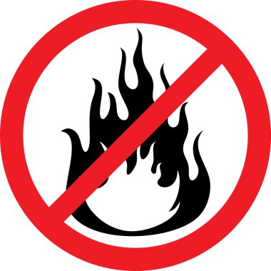 No fire sign clipart