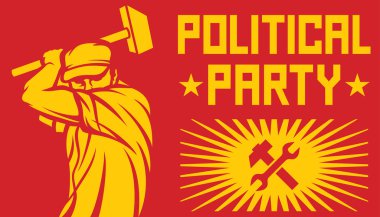 Political party poster clipart