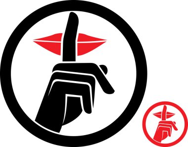 sessizlik işaret yapma kadın