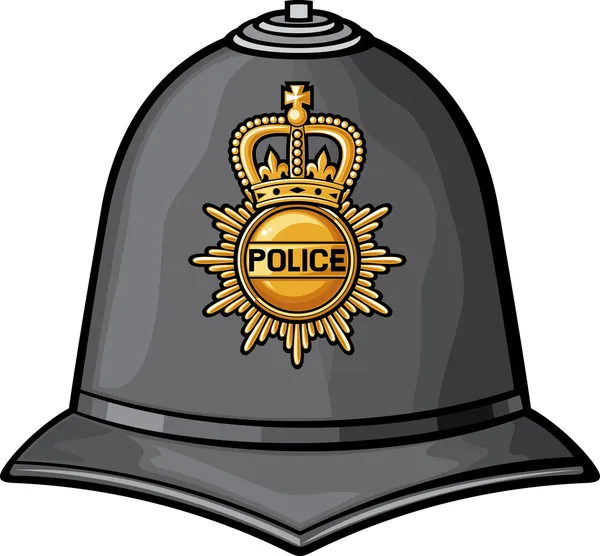 Casco de oficiales de policía — Vector de stock