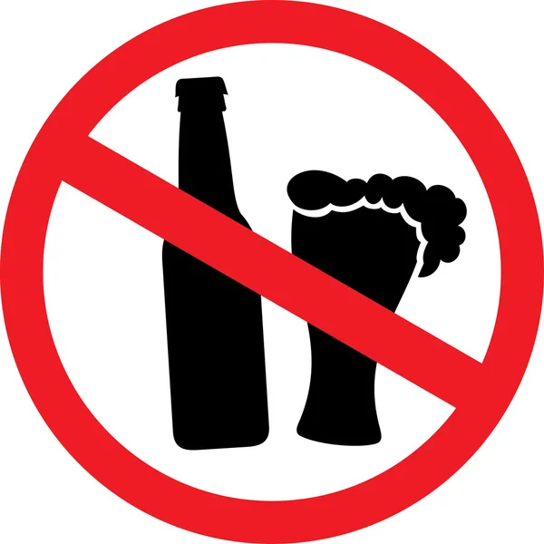 Нет признаков алкоголя — стоковый вектор