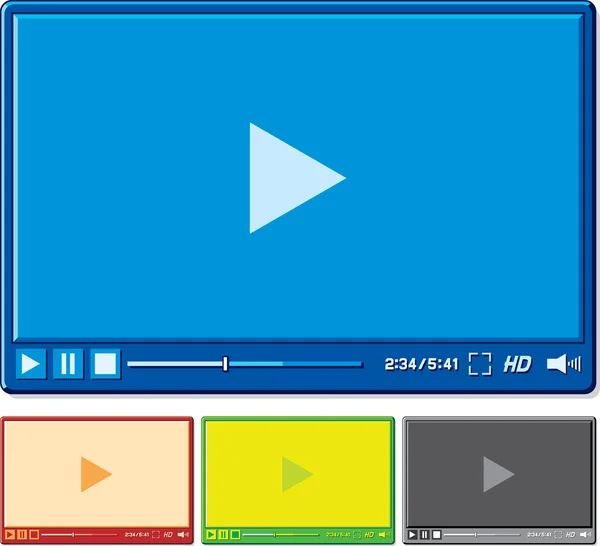 Video player for web — Stock Vector