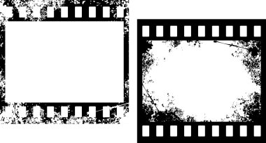 Grunge film frames (photo frames, grunge filmstrip) clipart