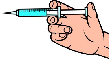 şırınga ile (el şırınga tutarak el)