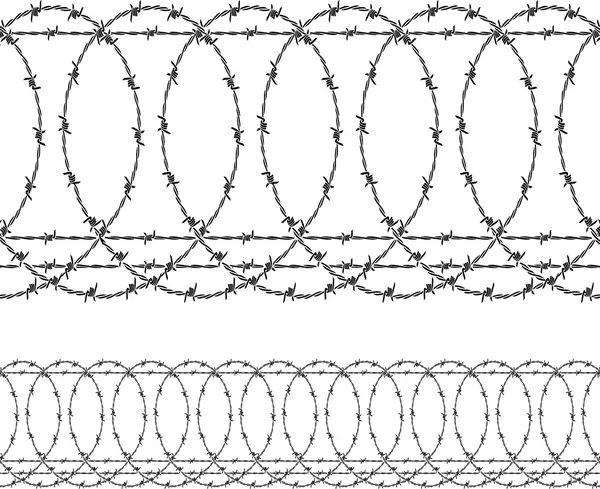 Barbed wire (wired fence) — Stock Vector