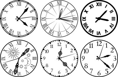 Clock icons clipart