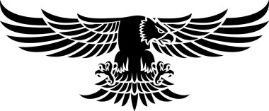 Kartal beyazda izole