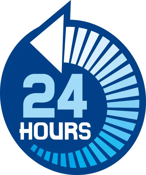 24 hours icon — Stock Vector