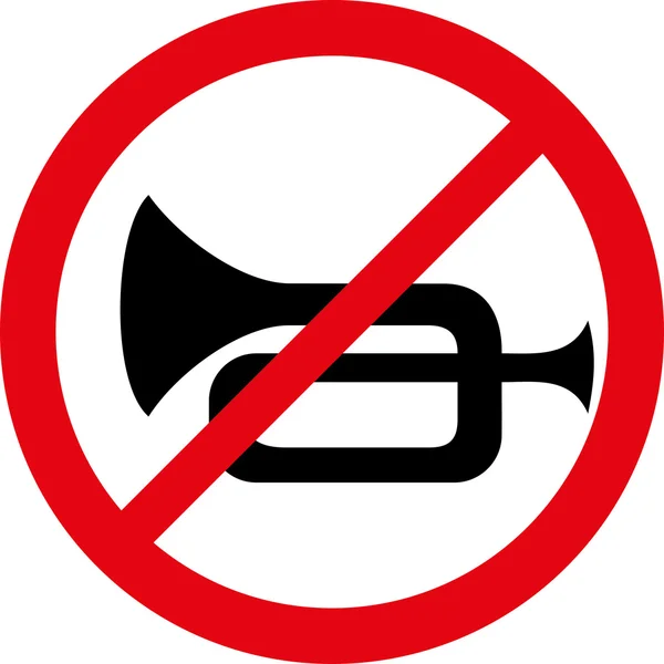 No horn traffic sign — Stock Vector