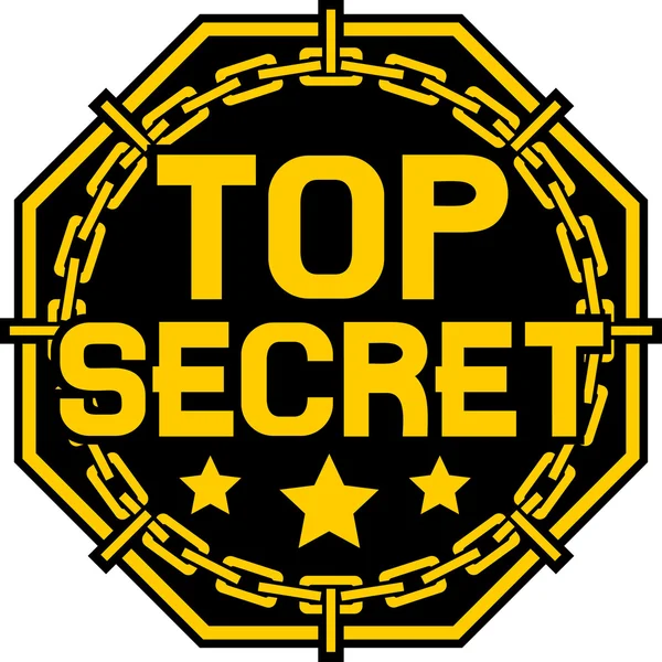 Top geheime stempel — Stockvector