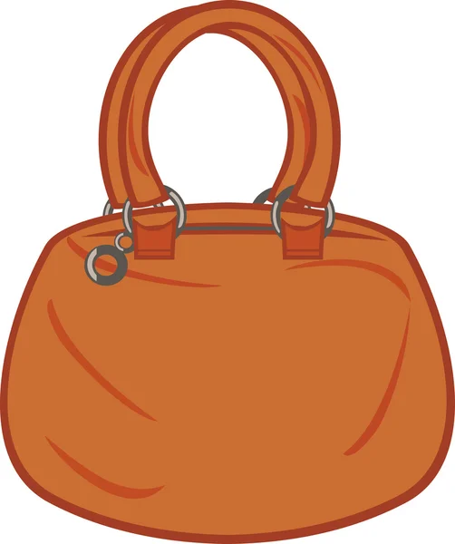 Bruin vrouw handtas — Stockvector